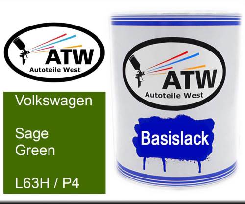 Volkswagen, Sage Green, L63H / P4: 1L Lackdose, von ATW Autoteile West.